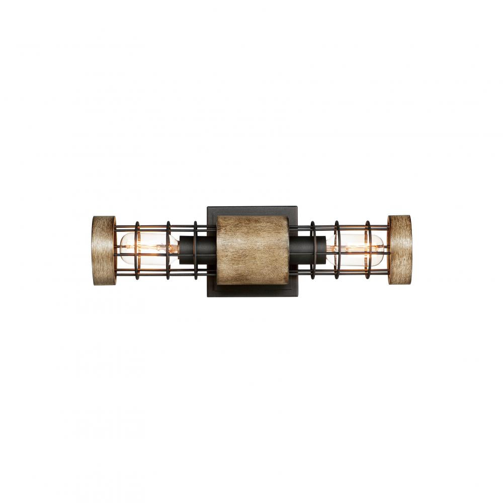Maxim Lighting 12512DWBK Homestead Wall Sconce - Driftwood / Black