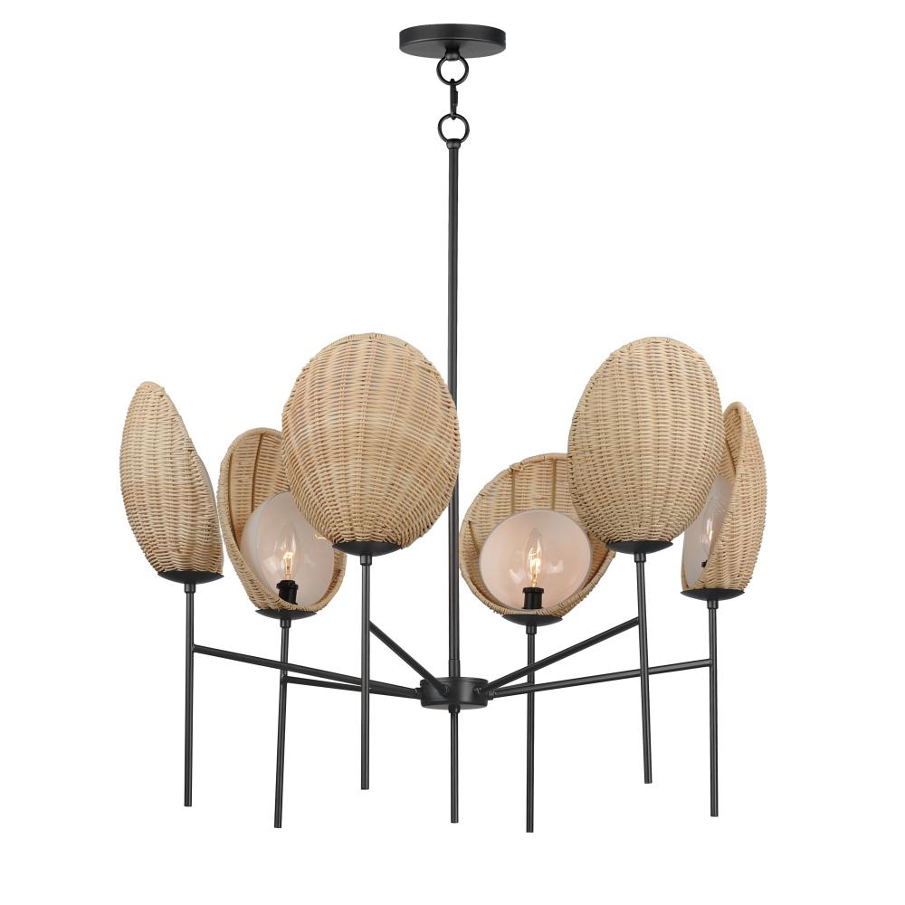 Maxim Lighting 12606NABK Maldives 32 Inch Chandelier – Black