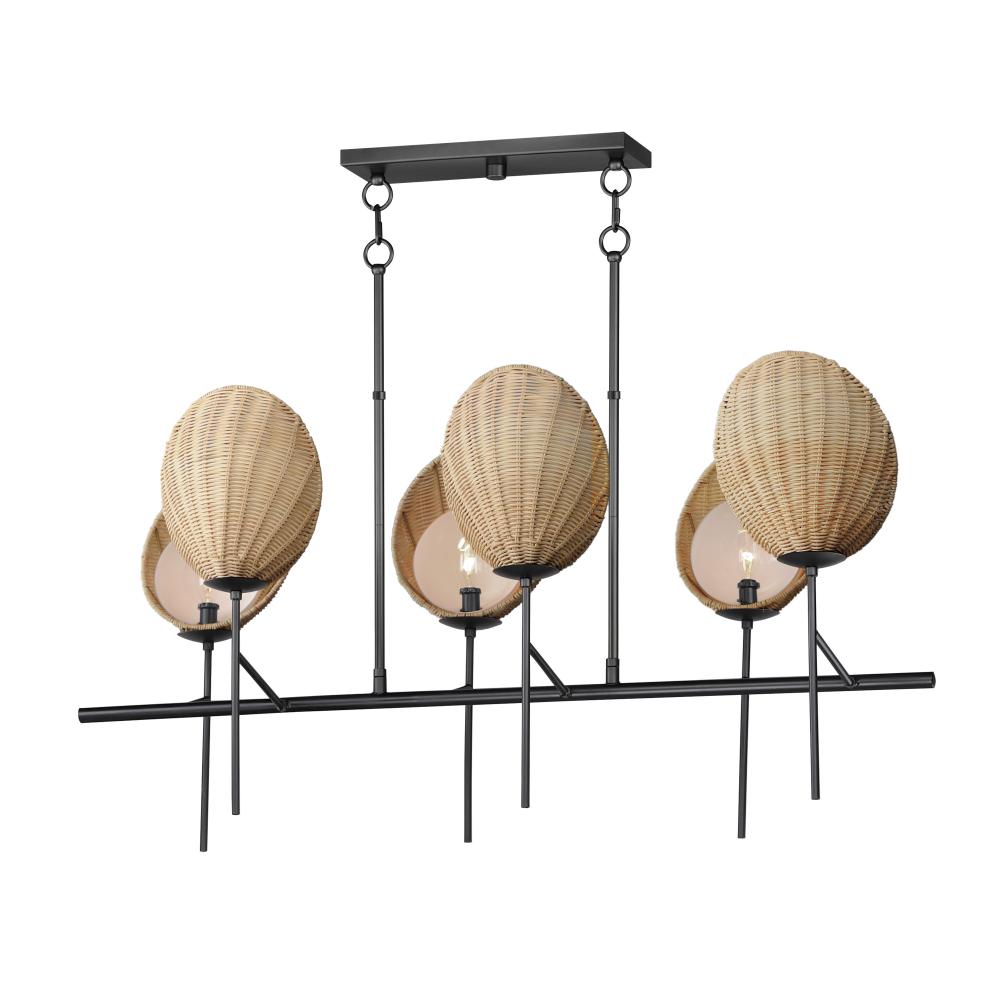 Maxim Lighting 12607NABK Maldives 18 Inch Chandelier – Black