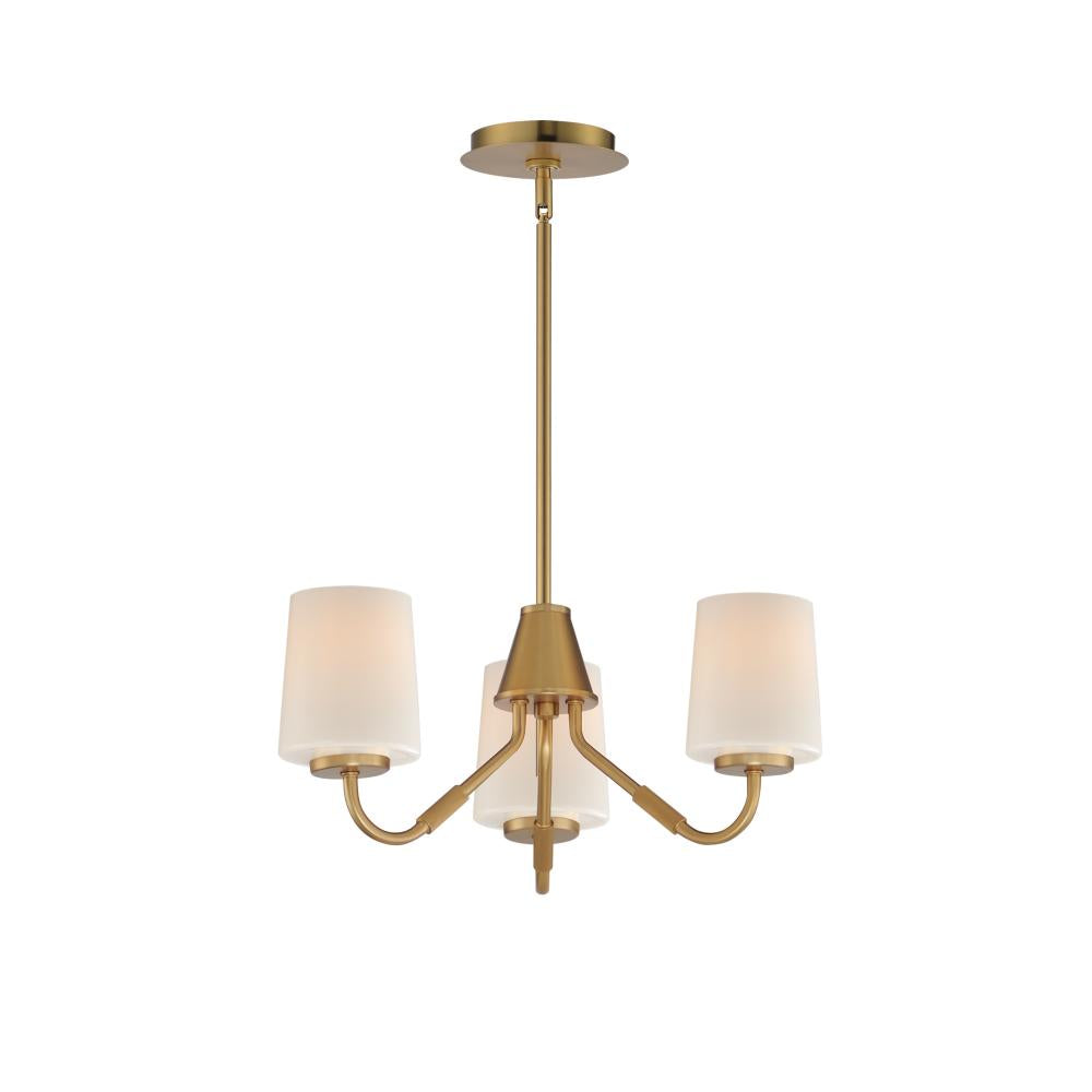 Maxim Lighting 12695WTNAB Durham 18.5 Inch Mini Chandelier – Natural Aged Brass
