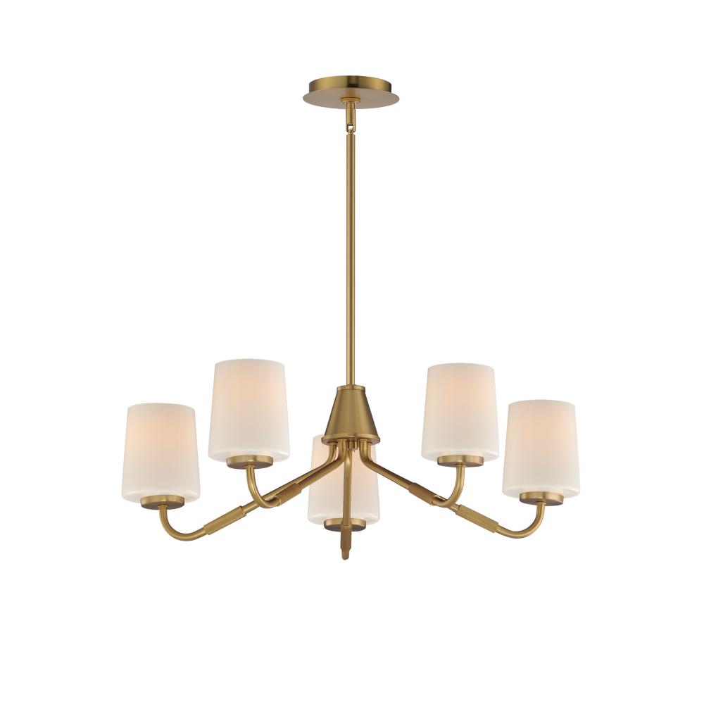 Maxim Lighting 12696WTNAB Durham 26 Inch Semi Flush Mount Light – Natural Aged Brass
