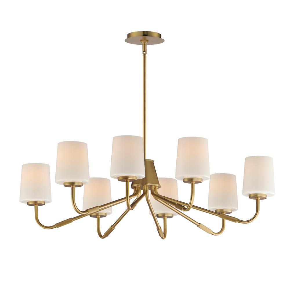 Maxim Lighting 12698WTNAB Durham 34.25 Inch Chandelier – Natural Aged Brass