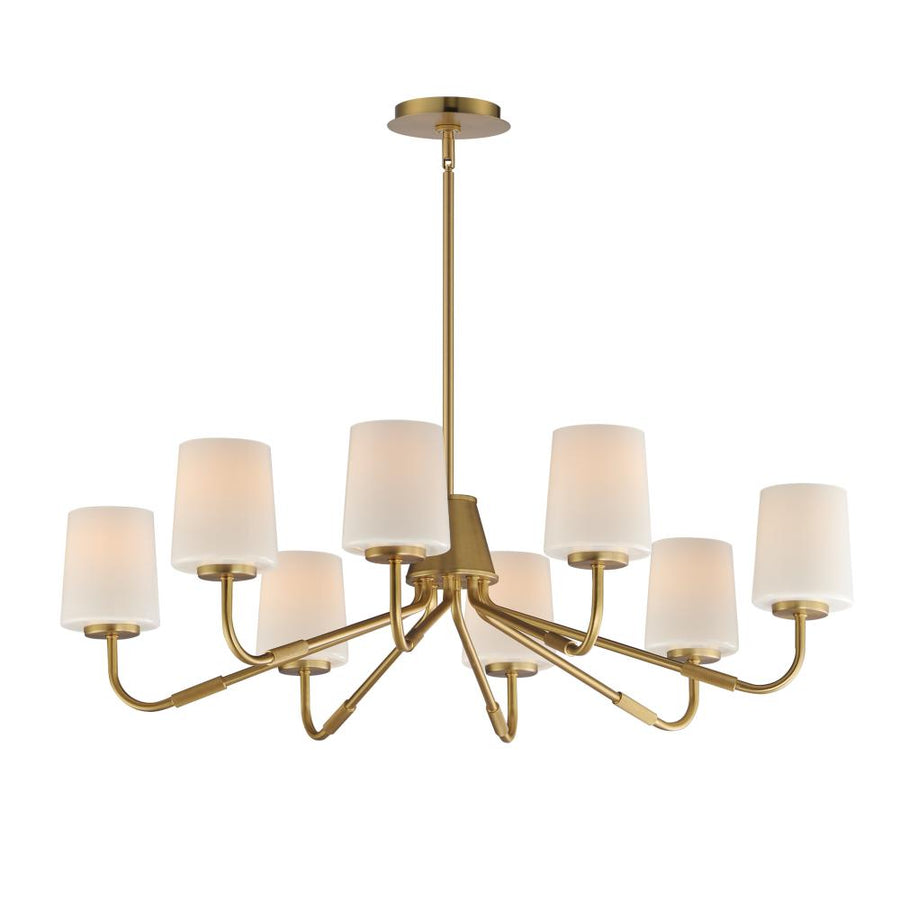 Maxim Lighting 12698WTNAB Durham 34.25 Inch Chandelier – Natural Aged Brass