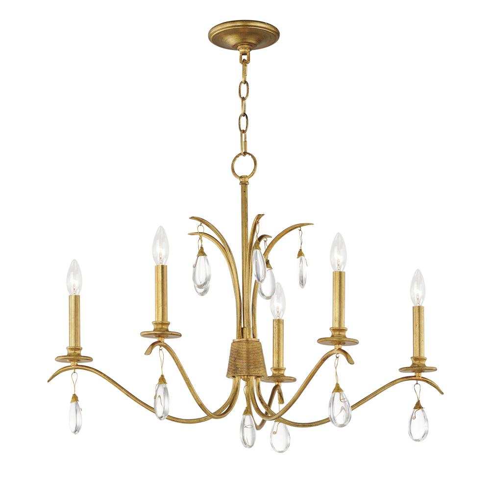 Maxim Lighting 12745CHGL Eden 32 Inch Chandelier – Charcoal Gold Leaf