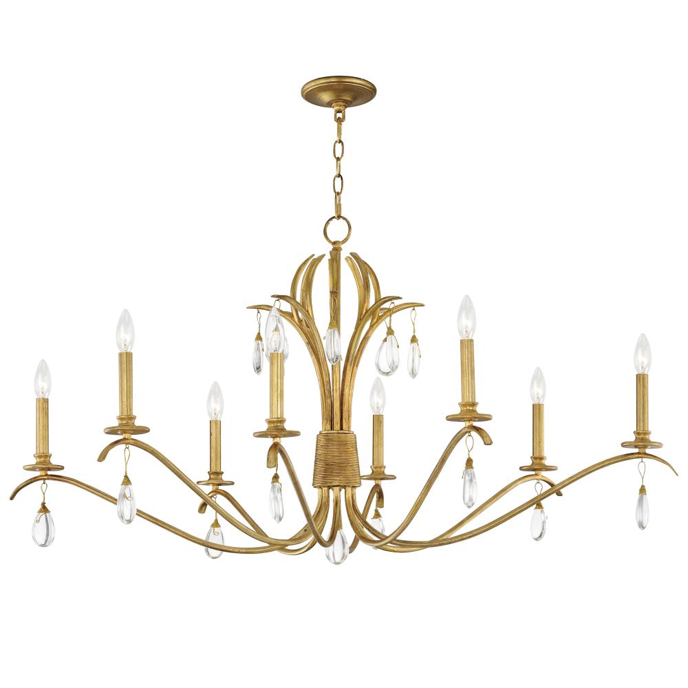 Maxim Lighting 12748CHGL Eden 48 Inch Chandelier – Charcoal Gold Leaf