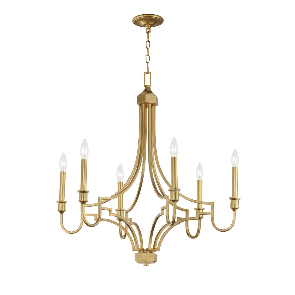 Maxim Lighting 12786GL Normandy 29 Inch Chandelier – Gold Leaf