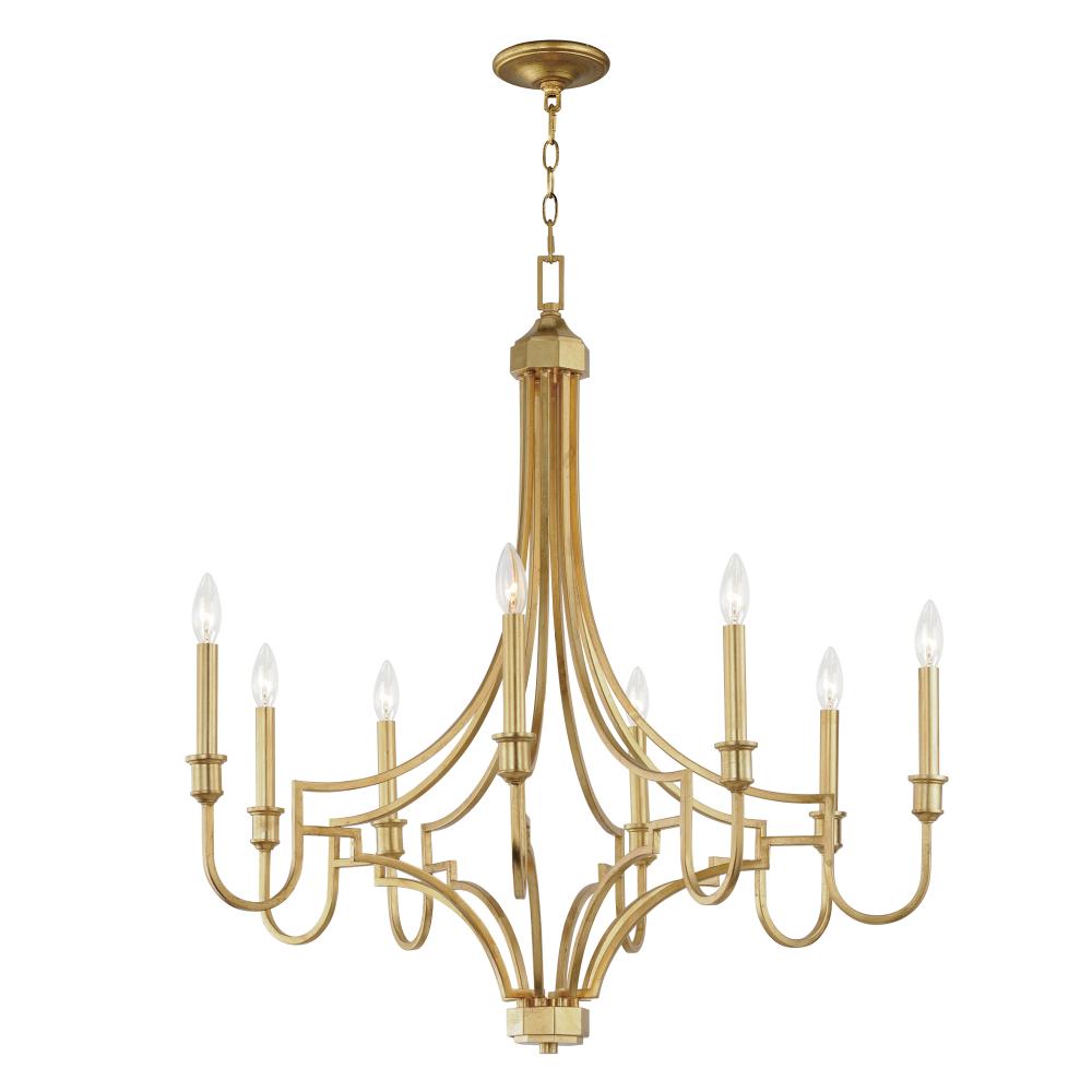 Maxim Lighting 12788GL Normandy 34 Inch Chandelier – Gold Leaf