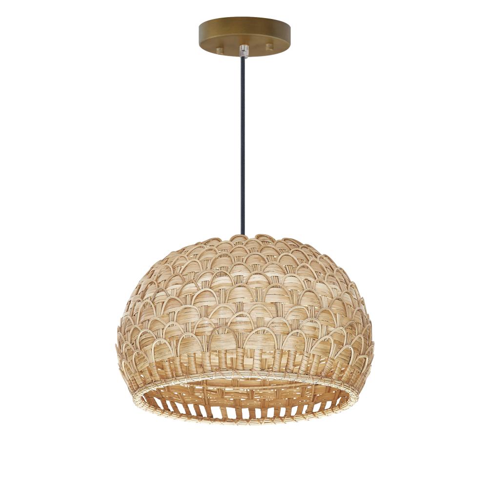 Maxim Lighting 14411NABK Tahiti 14 Inch Pendant Light – Black