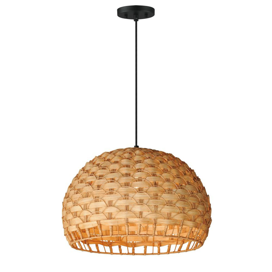 Maxim Lighting 14413NABK Tahiti 20 Inch Pendant Light – Black