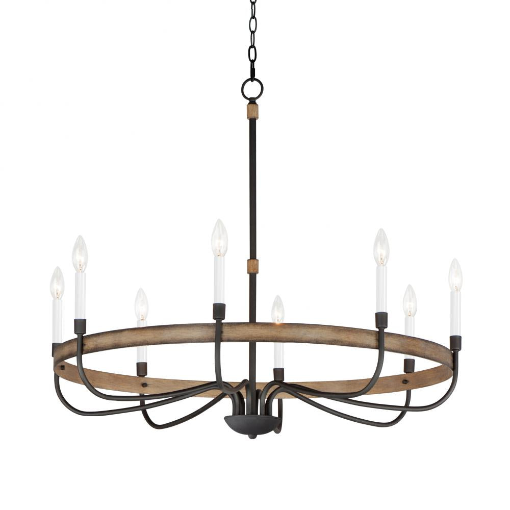Maxim Lighting 14448DWBK Franklin 36 Inch Chandelier – Driftwood / Black