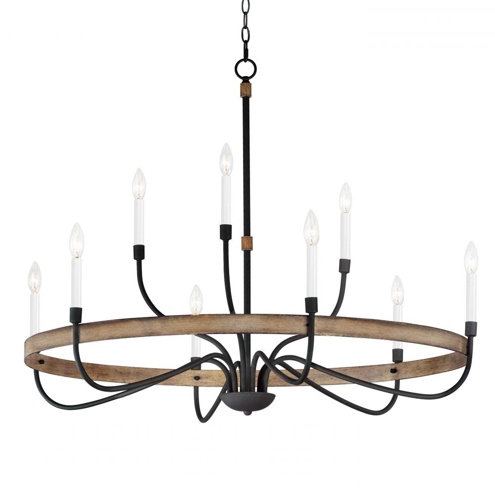 Maxim Lighting 14449DWBK Franklin 4 Inch Chandelier – Driftwood / Black