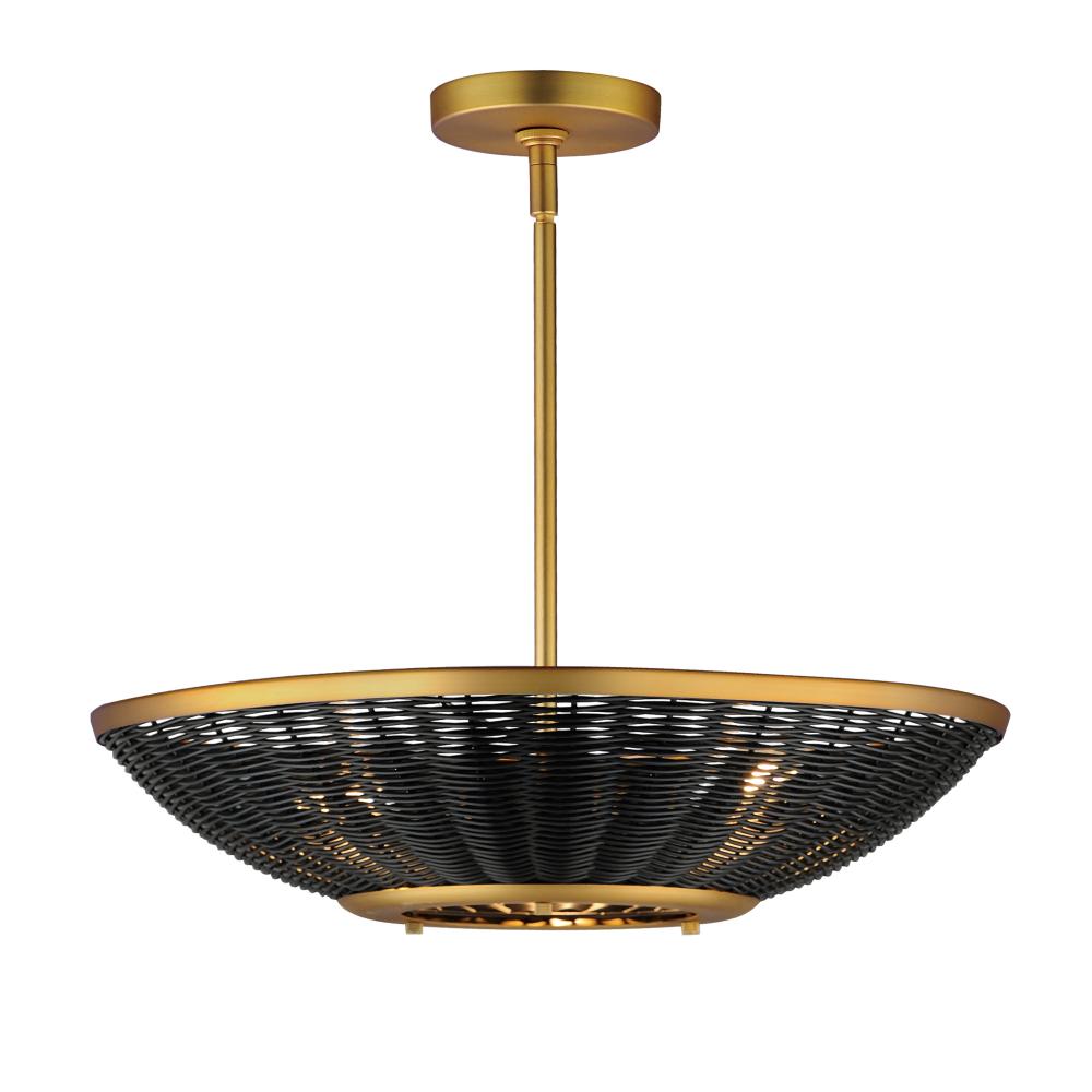 Maxim Lighting 14462BRNAB Modular 20.25 Inch Pendant System Base – Natural Aged Brass