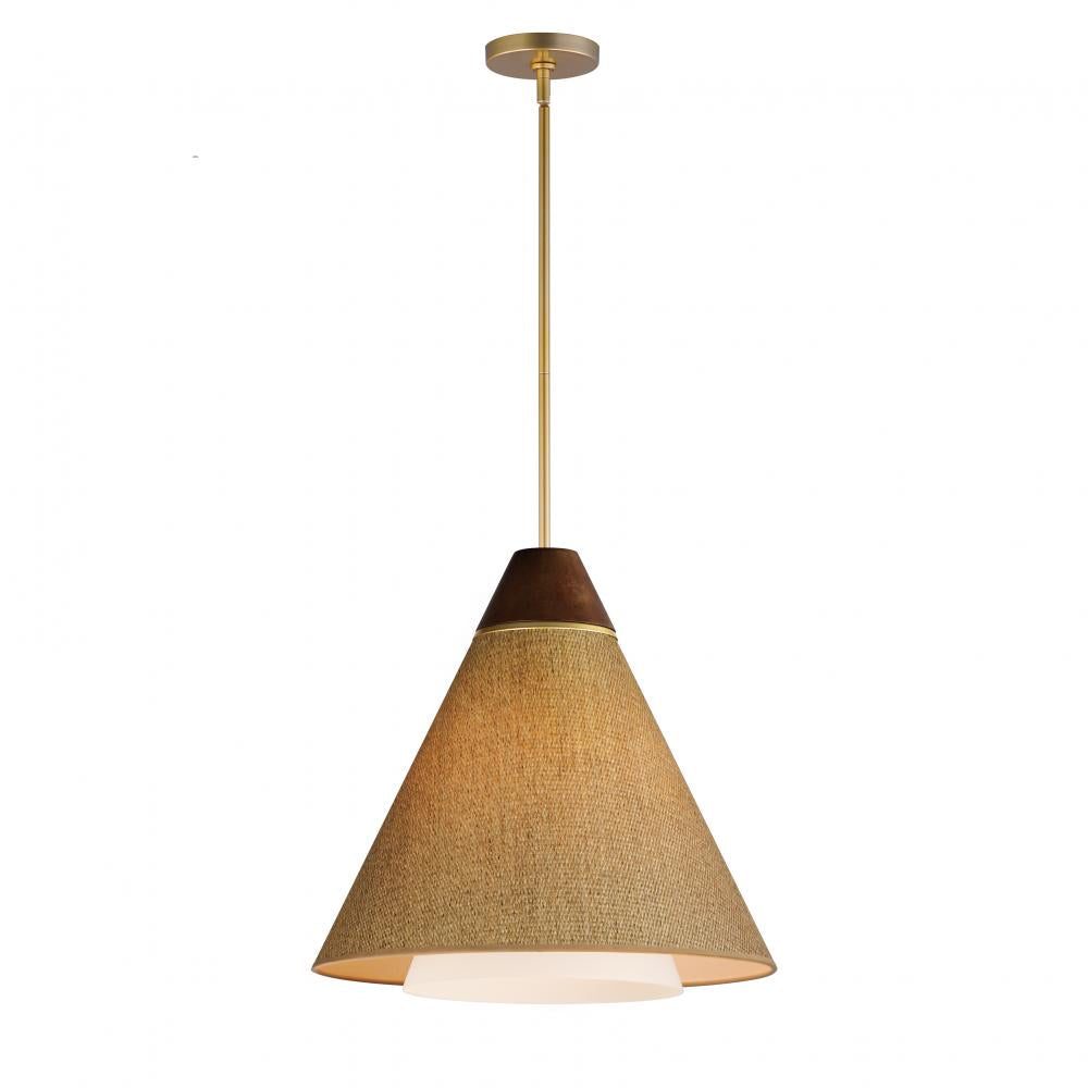 Maxim Lighting 14483GCNAB Sumatra 20 Inch Semi Flush Mount Light – Natural Aged Brass