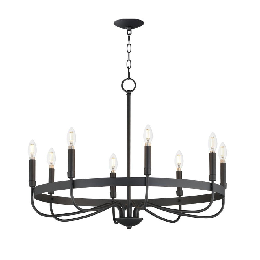 Maxim Lighting 14498BK Frankie 29 Inch Semi Flush Mount Light – Black