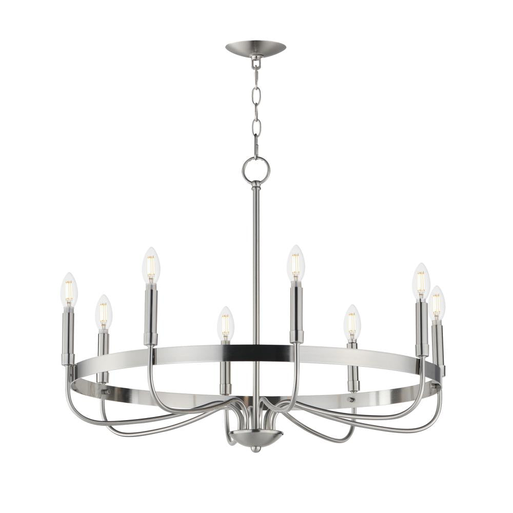 Maxim Lighting 14498SN Frankie 29 Inch Semi Flush Mount Light – Satin Nickel