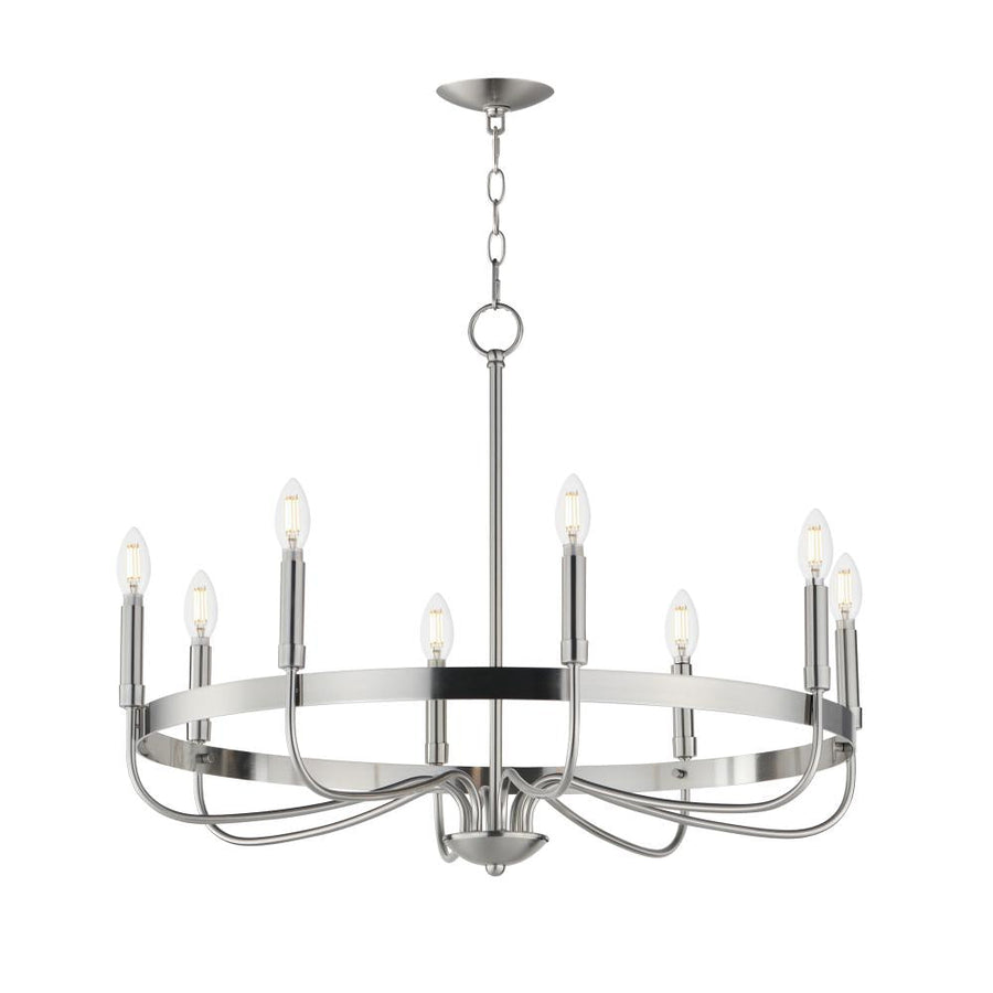 Maxim Lighting 14498SN Frankie 29 Inch Semi Flush Mount Light – Satin Nickel
