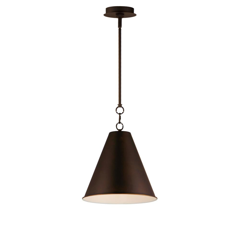Maxim Lighting 15162CHB Veritas 12 Inch Semi Flush Mount Light – Chestnut Bronze