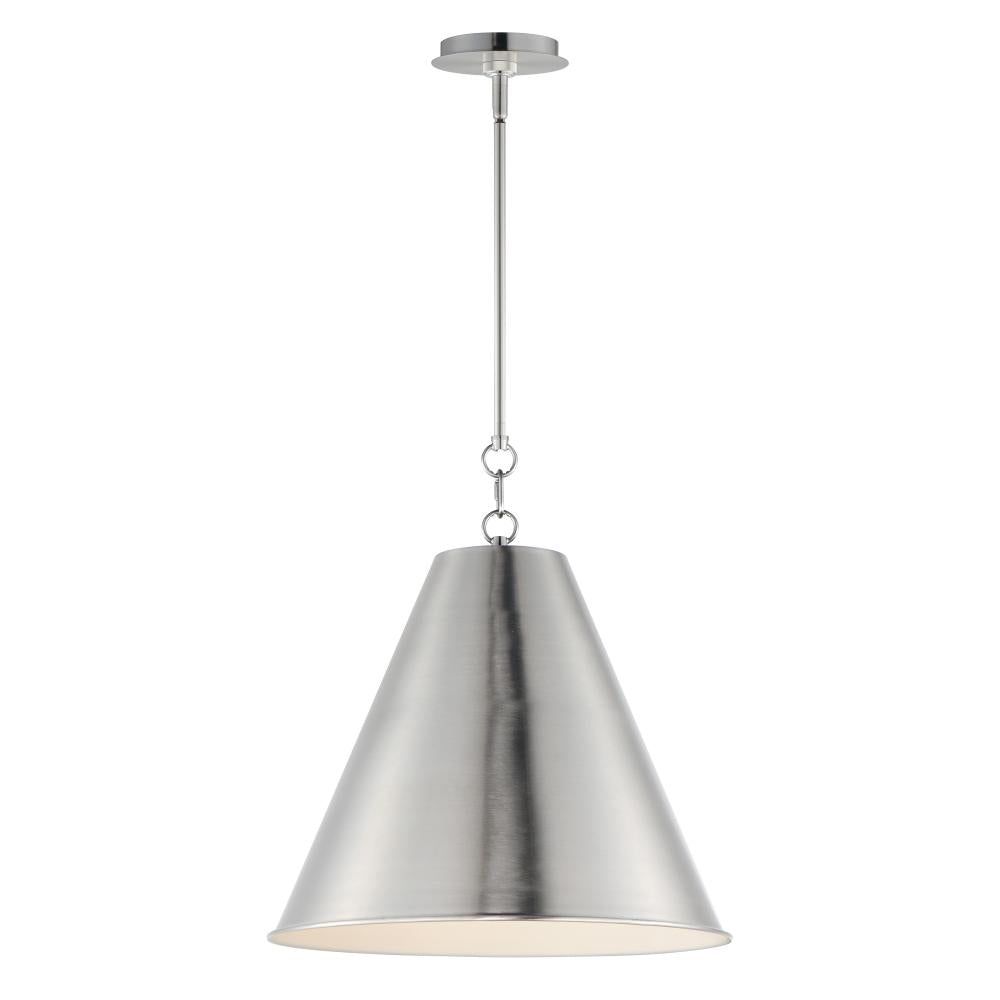 Maxim Lighting 15164SN Veritas 18 Inch Semi Flush Mount Light – Satin Nickel