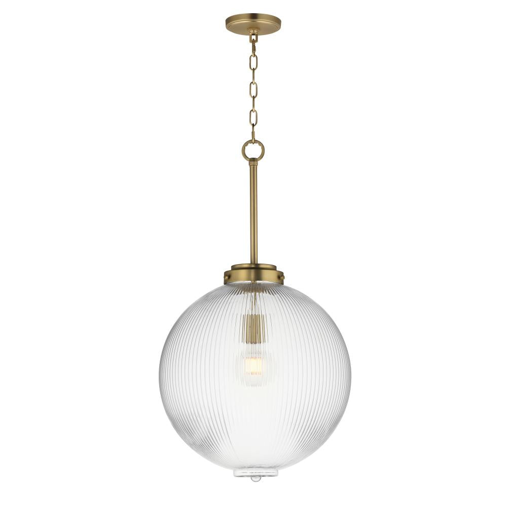 Maxim Lighting 15196CRSBR Kasbah 15.75 Inch Semi Flush Mount Light – Satin Brass
