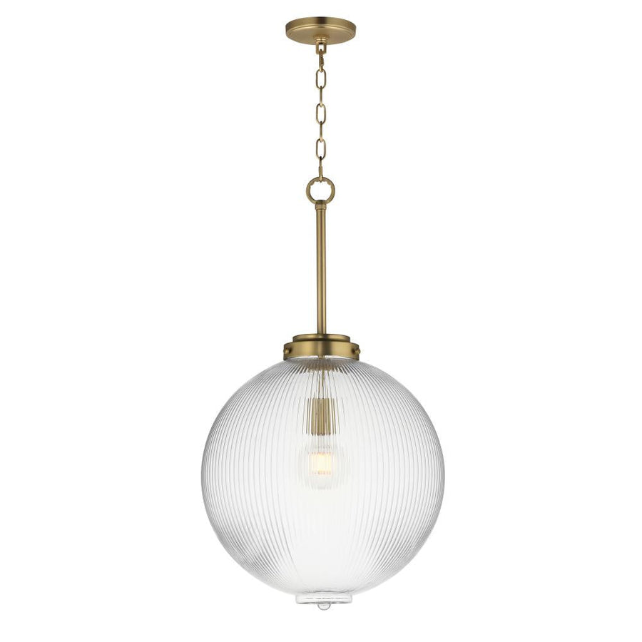 Maxim Lighting 15196CRSBR Kasbah 15.75 Inch Semi Flush Mount Light – Satin Brass