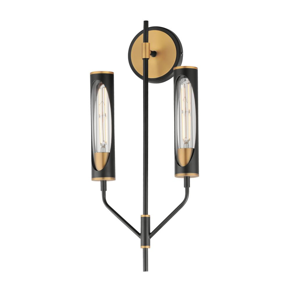 Maxim Lighting 16170CLBKAB Regent 10 Wall Sconce - Black / Antique Brass
