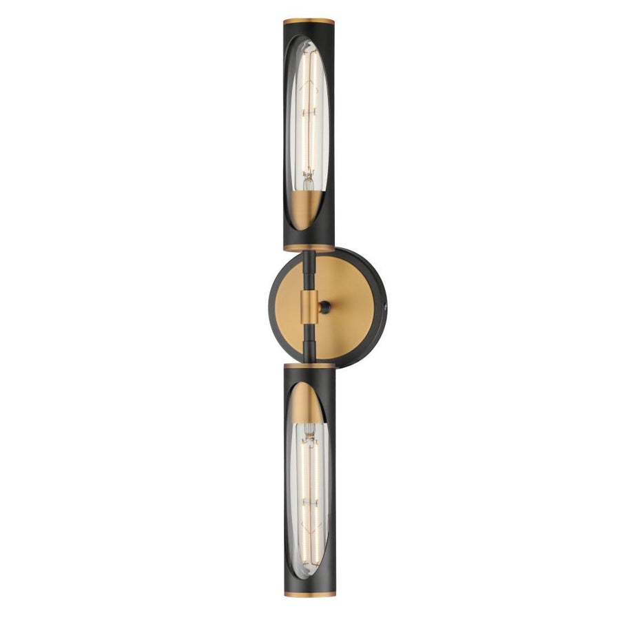 Maxim Lighting 16172CLBKAB Regent 24 Inch Bathroom Vanity - Black / Antique Brass