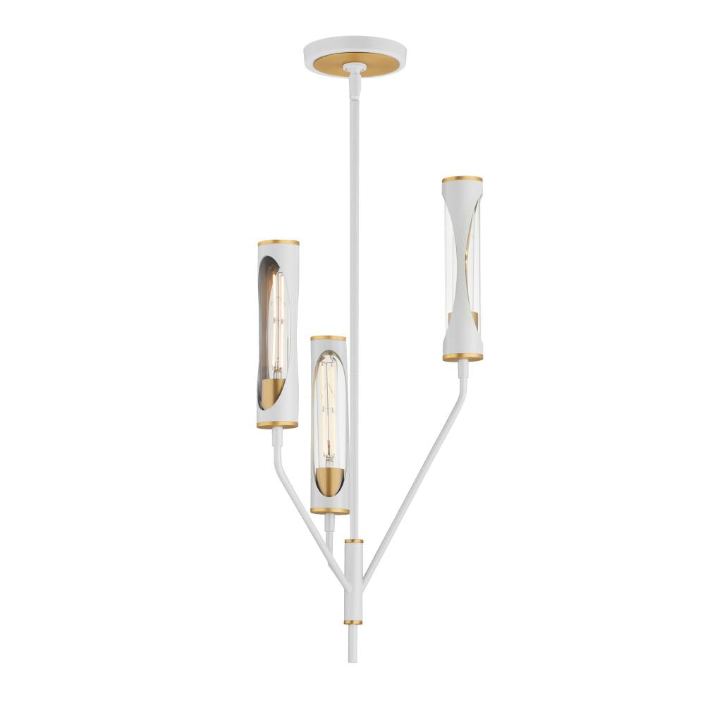 Maxim Lighting 16173CLLFGNAB Regent 14 Inch 3 Light Pendant – Light French Gray / Natural Aged Brass