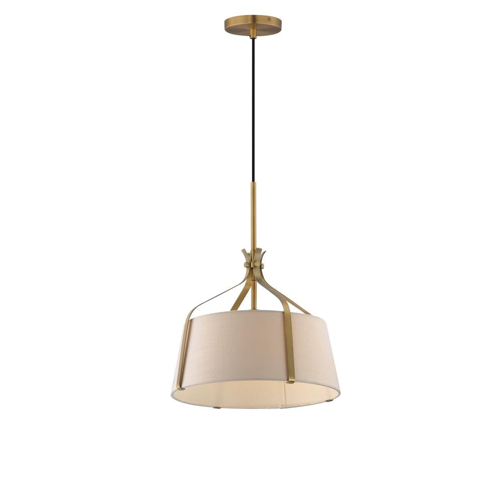 Maxim Lighting 16181WLNAB Bandera 14.5 Inch Semi Flush Mount Light – Natural Aged Brass