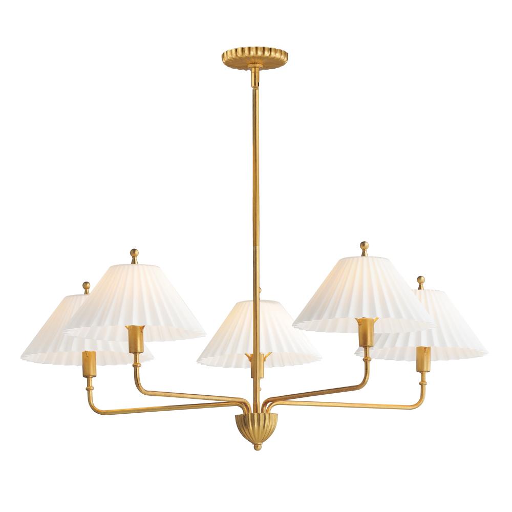 Maxim Lighting 18315SWGL Kismet 37.25 Inch Semi Flush Mount Light – Gold Leaf