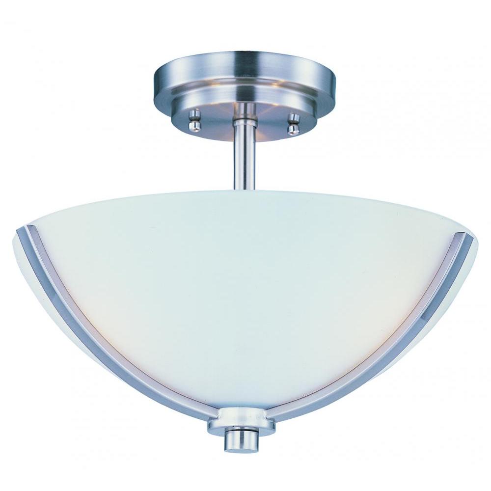 Maxim Lighting 20031SWSN Deven 14 Inch Semi Flush Mount Light – Satin Nickel