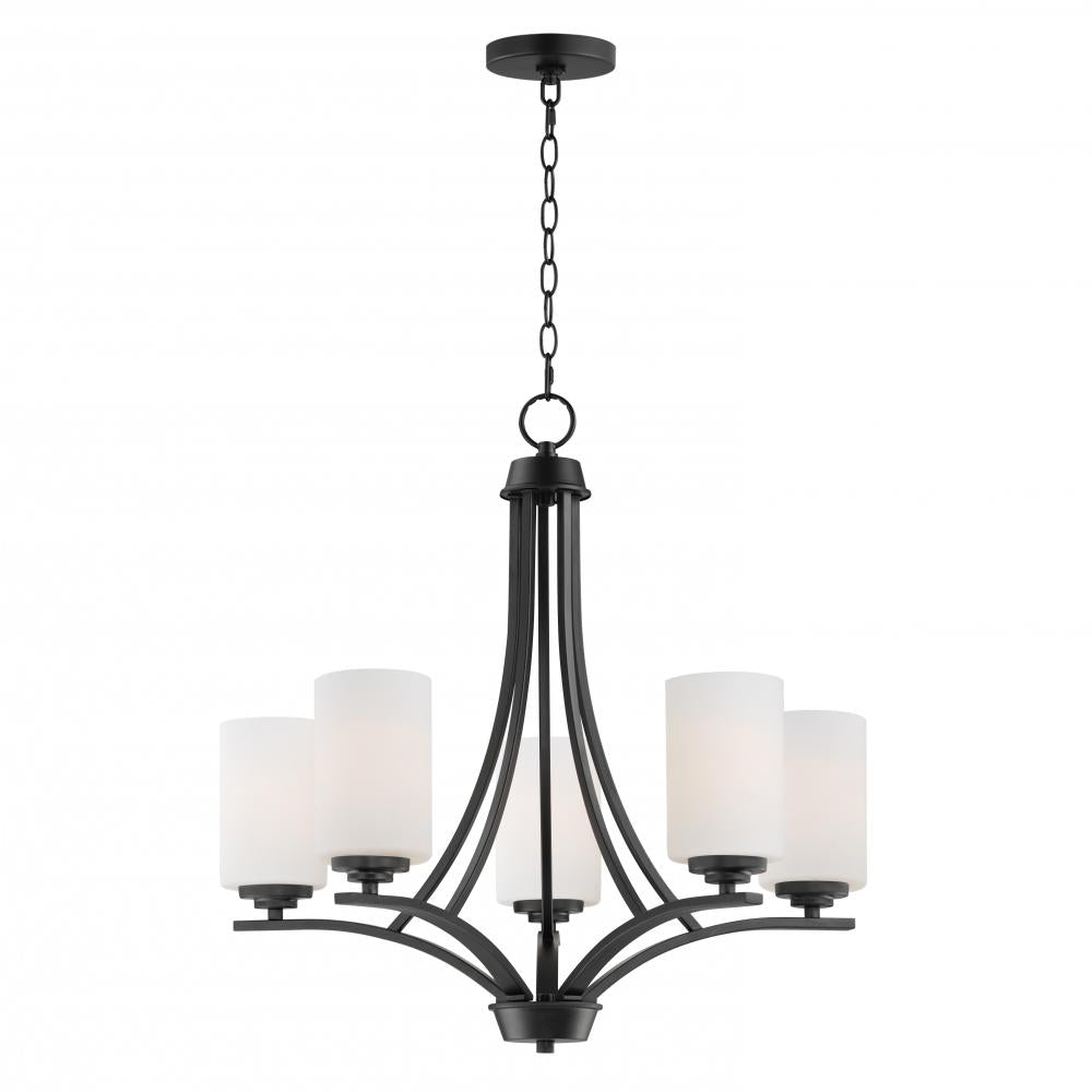 Maxim Lighting 20035SWBK Deven 24 Inch Semi Flush Mount Light – Black