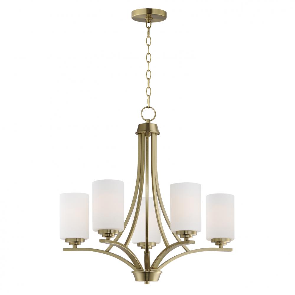 Maxim Lighting 20035SWSBR Deven 24 Inch Semi Flush Mount Light – Satin Brass