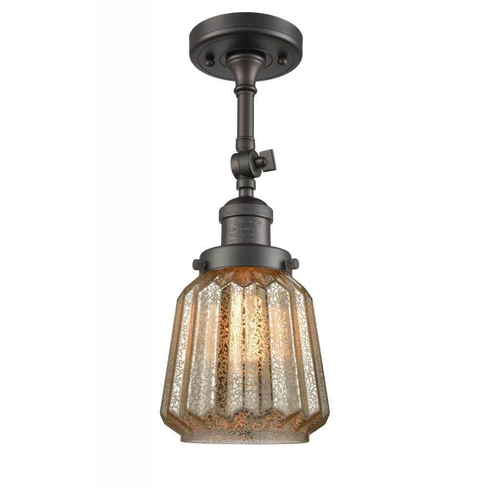 Chatham - 1 Light - 7 inch - Oil Rubbed Bronze - Adjustable Semi-Flush Mount
