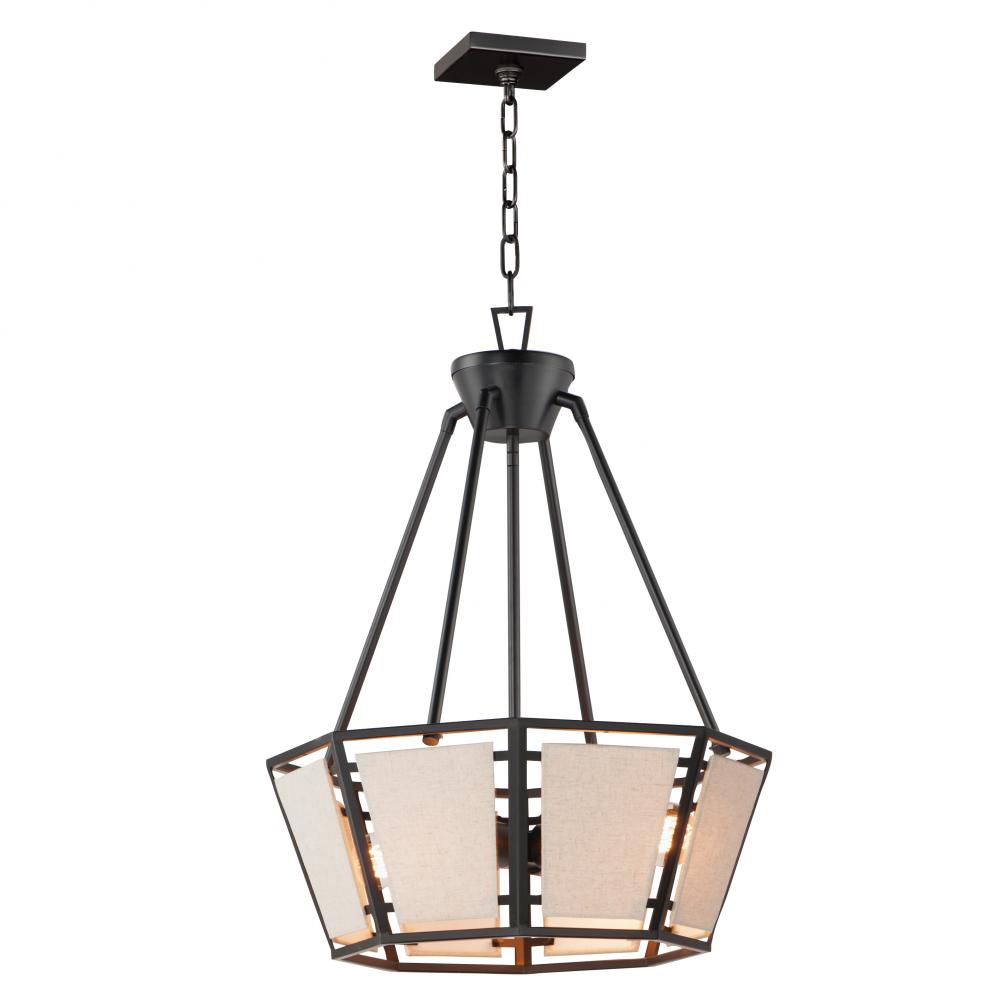 Maxim Lighting 20265CVBK Montauk 24 Inch Chandelier – Black