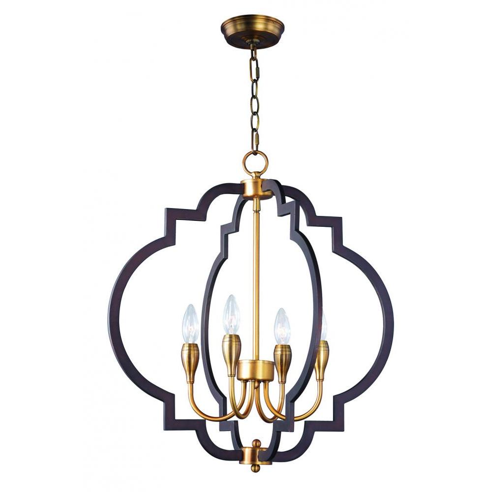 Maxim Lighting 20293OIAB Crest 22.25 Inch Chandelier – Oil Rubbed Bronze / Antique Brass