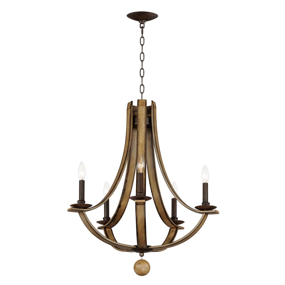 Maxim Lighting 20345DWAR Basque 26 Inch Chandelier – Driftwood/Anthracite