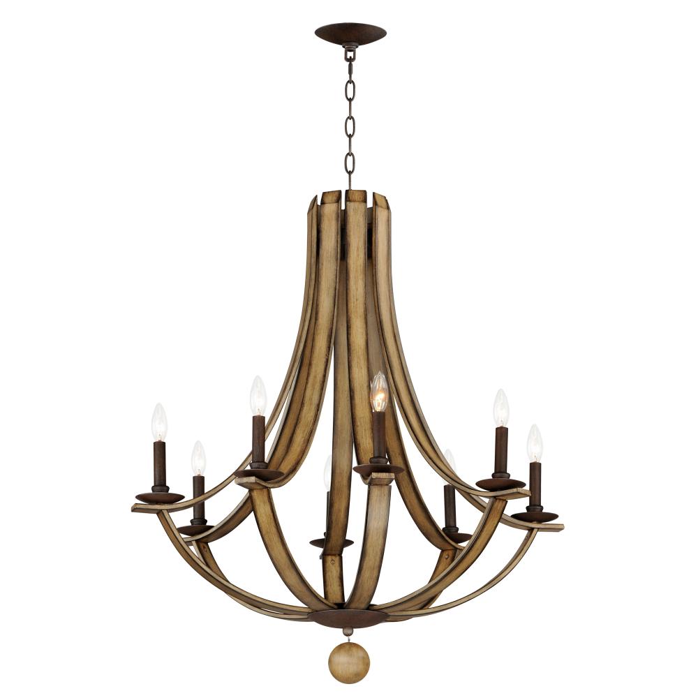 Maxim Lighting 20348DWAR Basque 32 Inch Chandelier – Driftwood/Anthracite