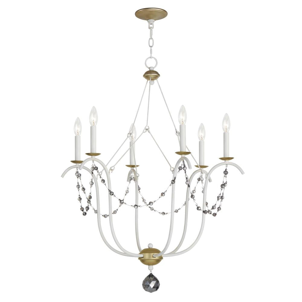 Maxim Lighting 20486ECVG Formosa 27 Inch Chandelier – Ecru/Venetian Gold