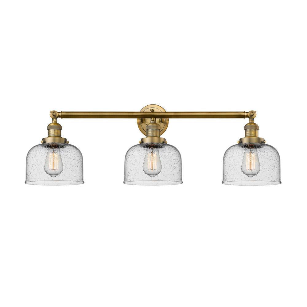 Bell - 3 Light - 32 inch - Brushed Brass - Bath Vanity Light