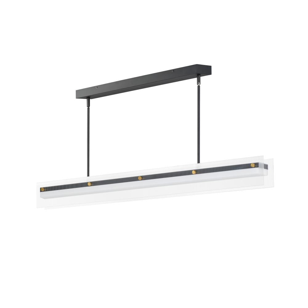 Maxim Lighting 21194CRBKNAB Spectre 47.25 Inch Linear Pendant – Black / Natural Aged Brass