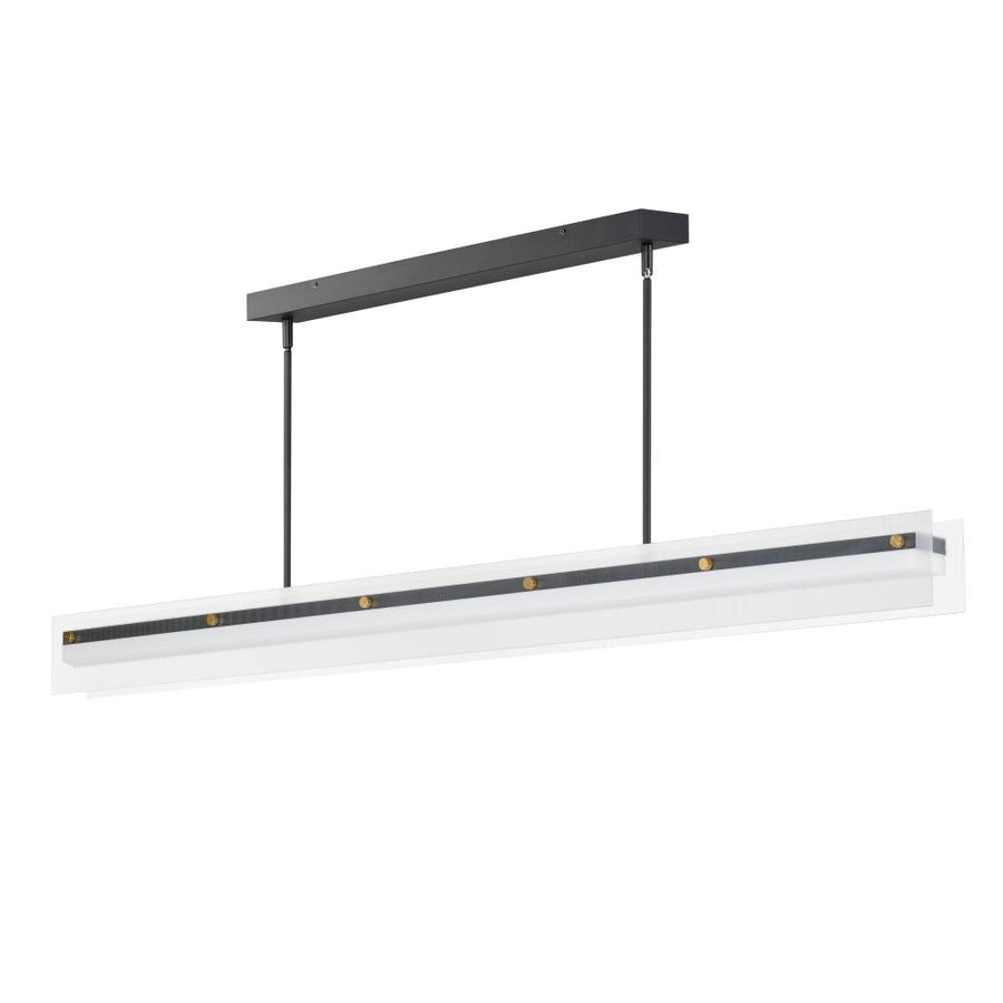 Maxim Lighting 21195CRBKNAB Spectre 61.5 Inch Linear Pendant – Black / Natural Aged Brass