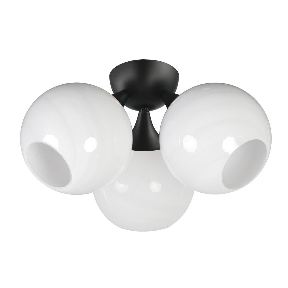 Maxim Lighting 21225MRBK Neve 18.75 Inch Semi Flush Mount Light – Black