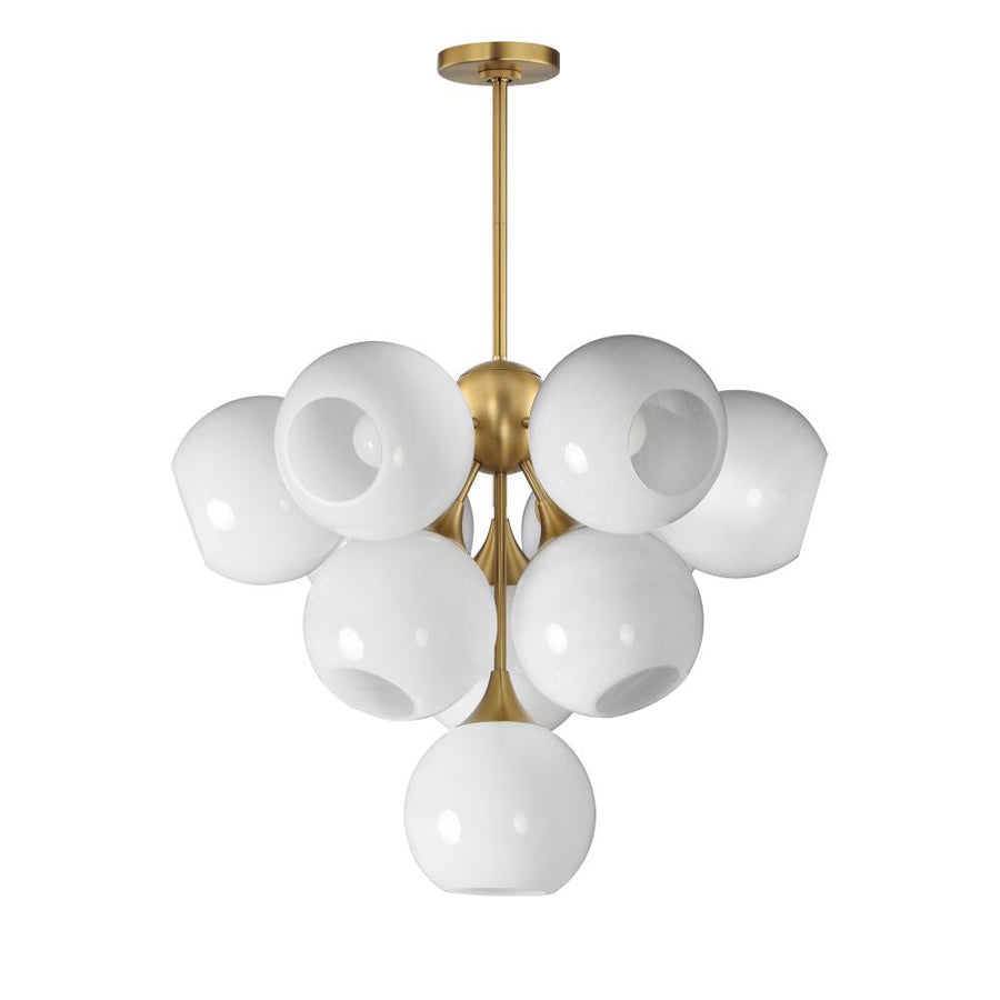Maxim Lighting 21228MRNAB Neve 27.5 Inch 10 Light Pendant – Natural Aged Brass