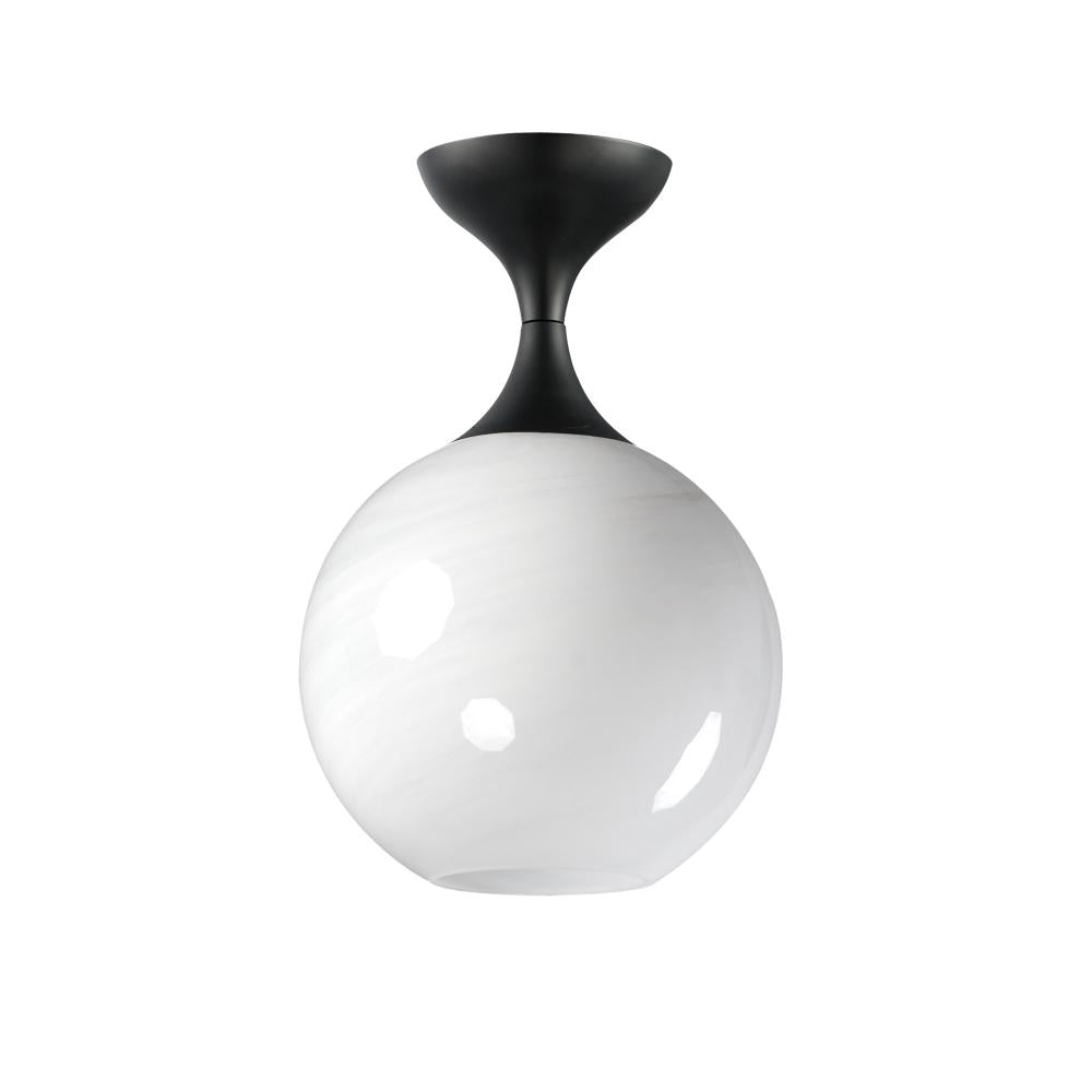 Maxim Lighting 21229MRBK Neve 9 Inch Semi Flush Mount Light – Black