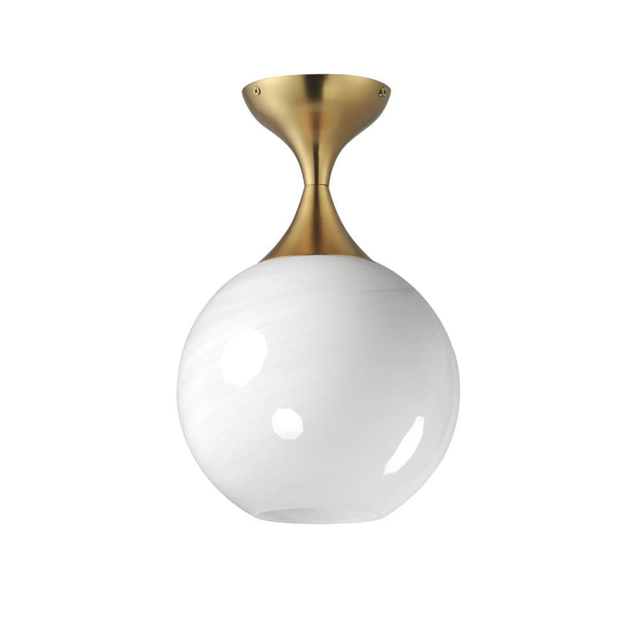 Maxim Lighting 21229MRNAB Neve 9 Inch Semi Flush Mount Light – Natural Aged Brass