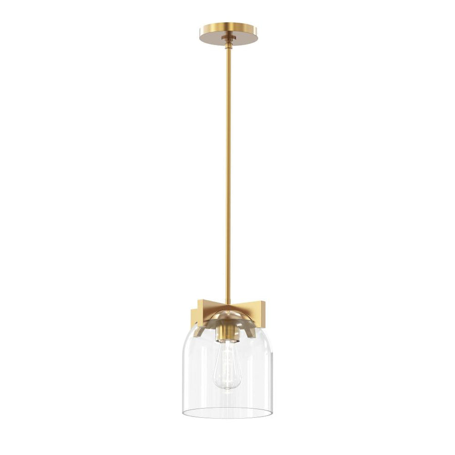 Maxim Lighting 21230CLNAB Scoop 8 Inch Semi Flush Mount Light – Natural Aged Brass