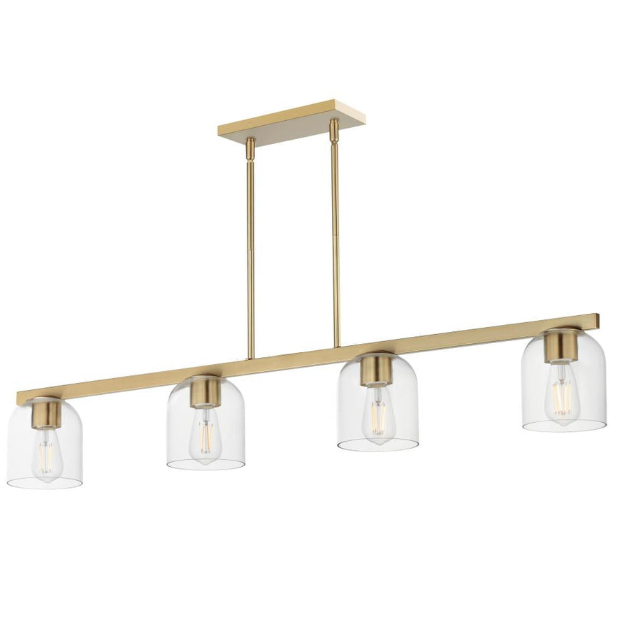 Maxim Lighting 21236CLNAB Scoop 46 Inch Linear Pendant – Natural Aged Brass