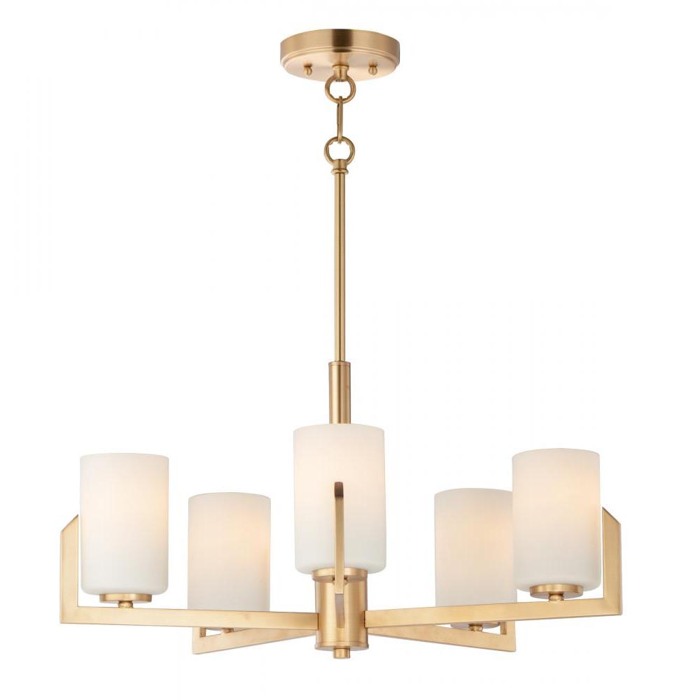 Maxim Lighting 21286SWSBR Dart 26 Inch Semi Flush Mount Light – Satin Brass