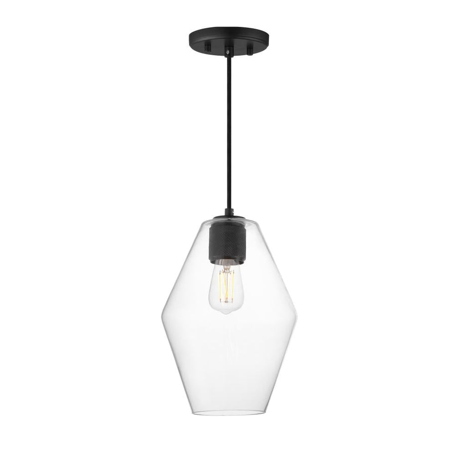 Maxim Lighting 21335CLBK Geode 8.7 Inch Mini Pendant – Black
