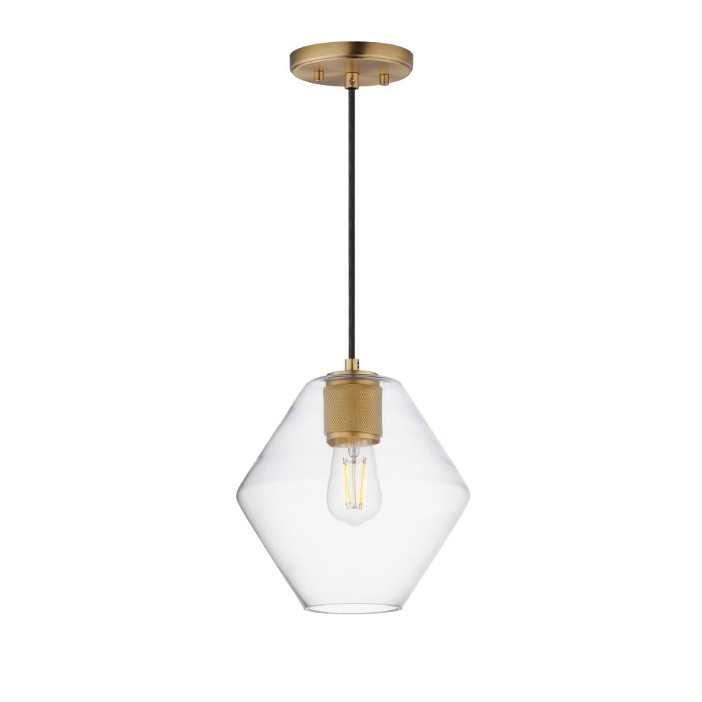 Maxim Lighting 21336CLNAB Geode 9.5 Inch Semi Flush Mount Light – Natural Aged Brass
